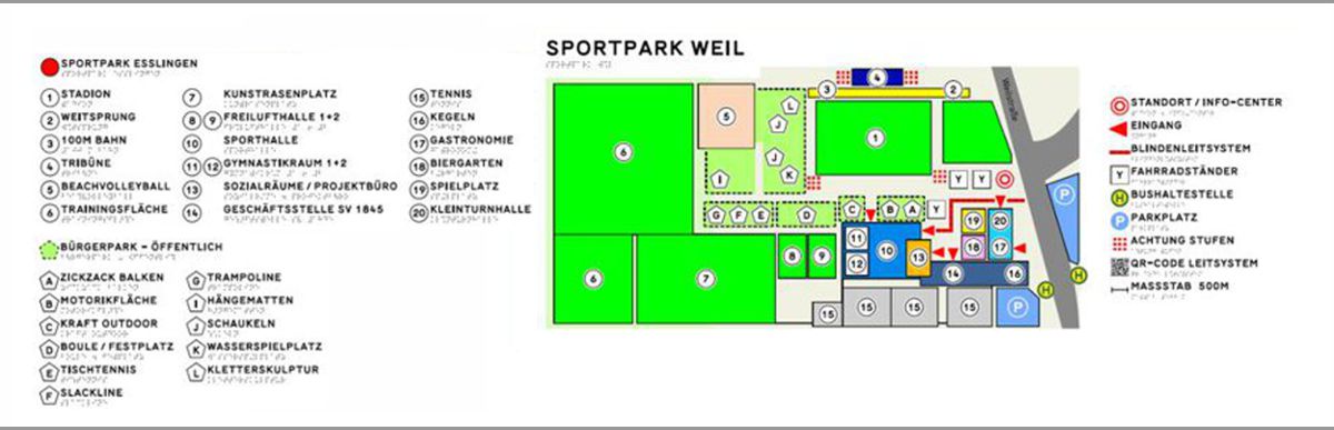 Sportpark Weil haptischer Plan 