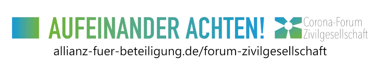 Logo Aufeinander achten der Allianz für Beteiligung Forum Zivilgesellschaft