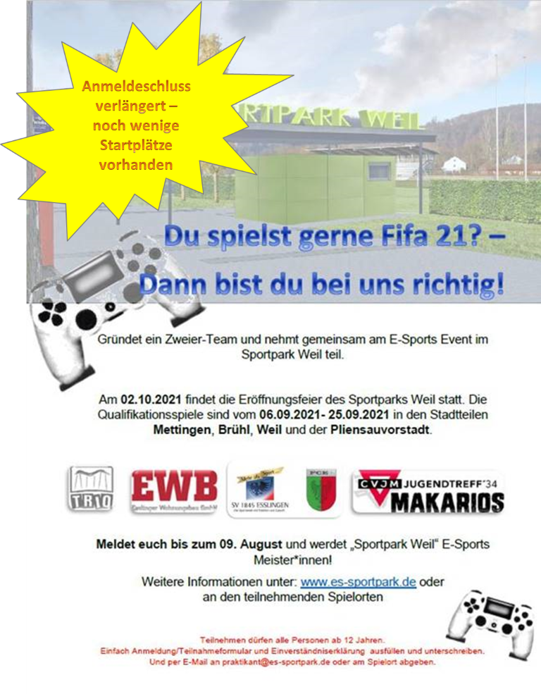 Flyer E-Sport-Turnier