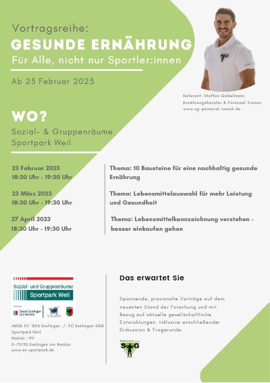 Plakat Vortragsreihe Ernährung