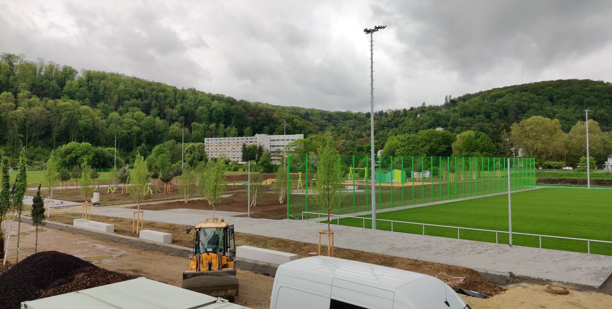 aktueller Baustand Bürgerpark am 28.05.2021