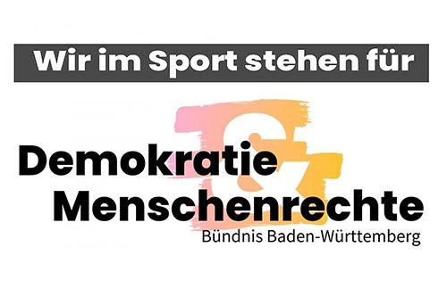 Logo der Aktion Demokratie und Menschenrechte im Sport des Bündnis Baden-Württemberg