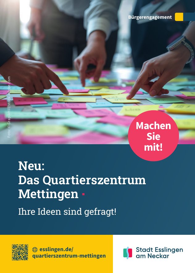 Flyer Beteiligung Quartierszentrum Mettingen