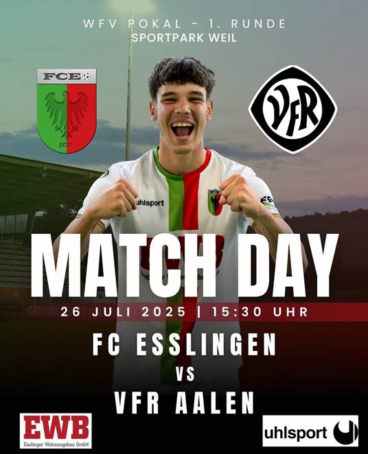 Das Bild zeigt einen Fußballer der sich auf die Begegnung des FCE gegen den VfR Aalen freut.